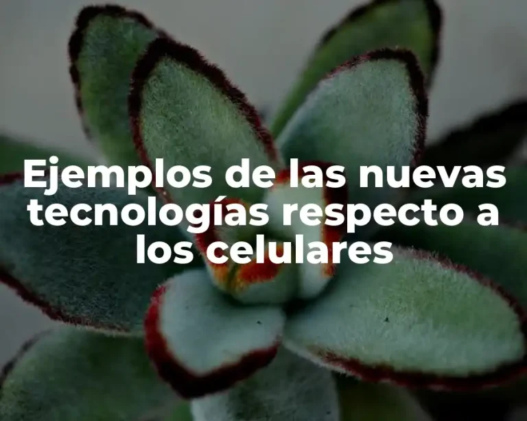 Ejemplos de las nuevas tecnologías respecto a los celulares