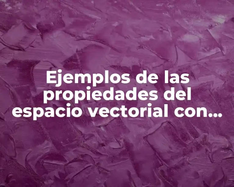 Ejemplos de las propiedades del espacio vectorial con producto interno