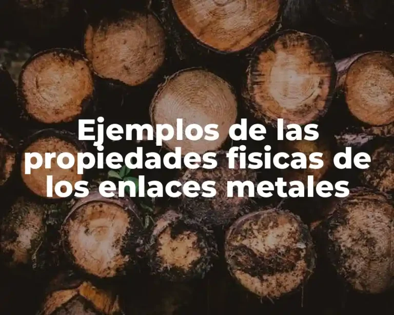 Ejemplos de las propiedades fisicas de los enlaces metales