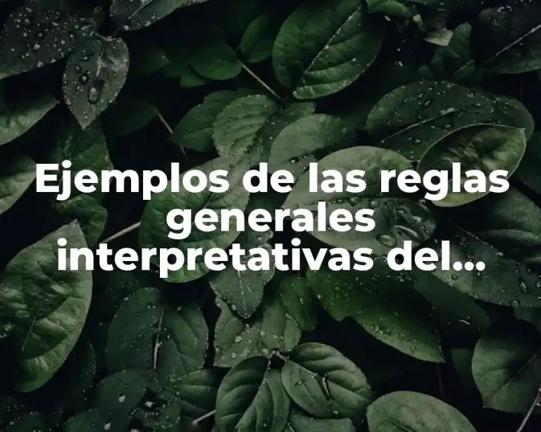 Ejemplos de las reglas generales interpretativas del sistema armonizado
