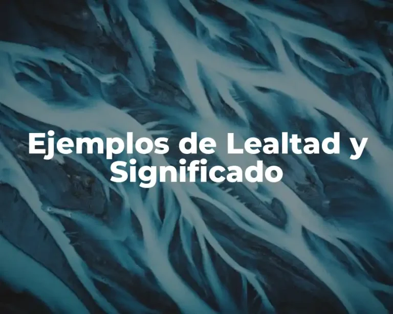 Ejemplos de Lealtad y Significado