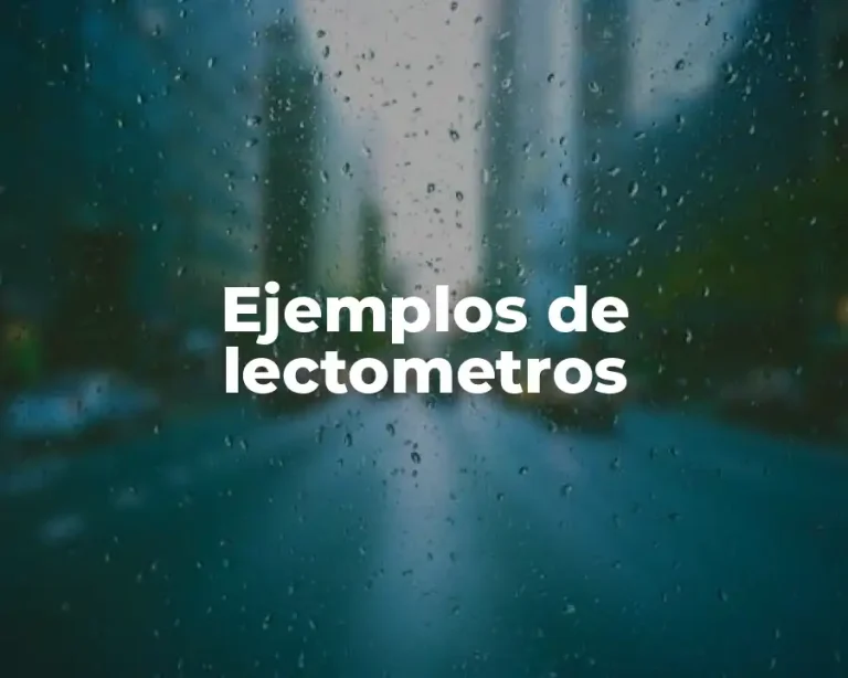 Ejemplos de lectometros