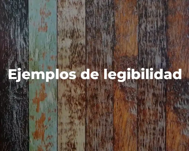 Ejemplos de legibilidad