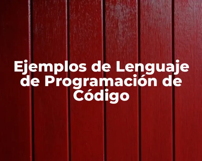 Ejemplos de Lenguaje de Programación de Código