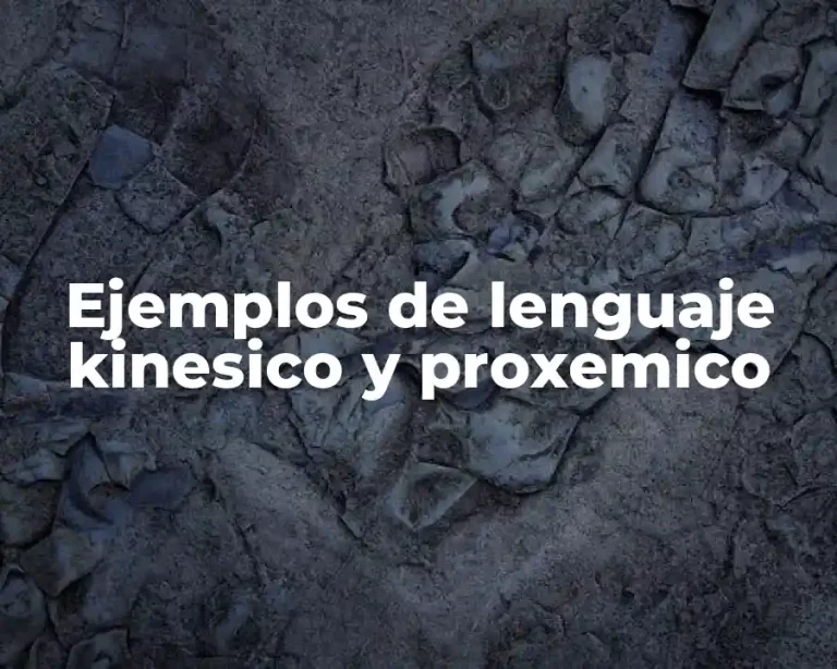 Ejemplos de lenguaje kinesico y proxemico