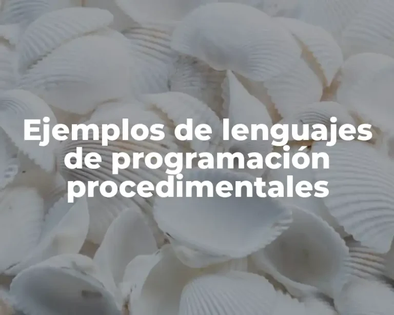 Ejemplos de lenguajes de programación procedimentales