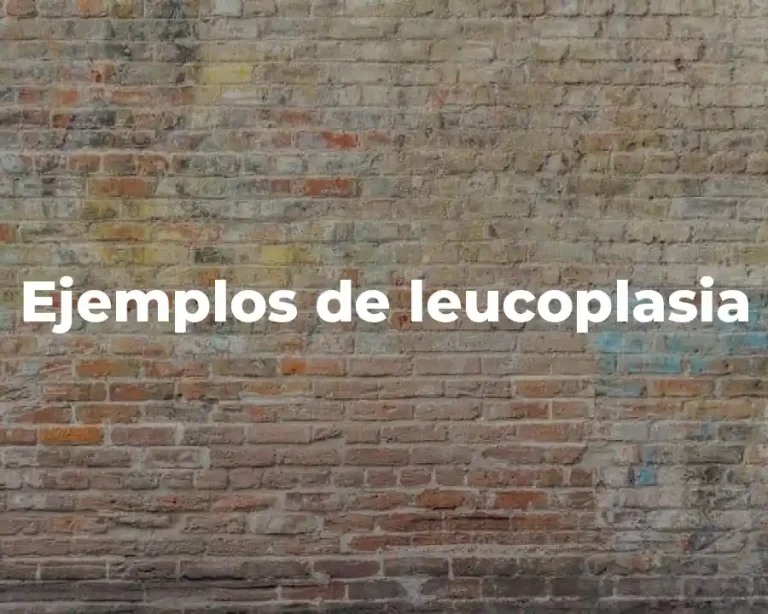 Ejemplos de leucoplasia