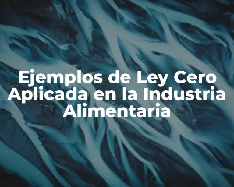 Ejemplos de Ley Cero Aplicada en la Industria Alimentaria