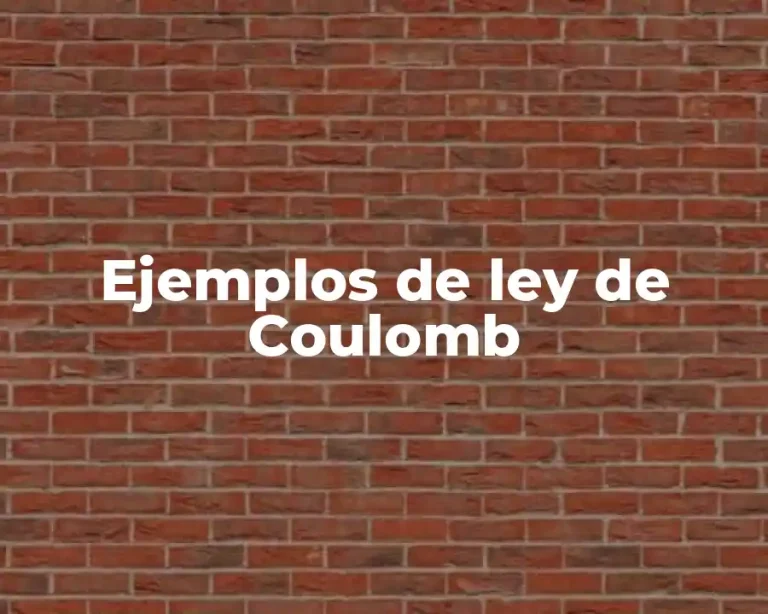 Ejemplos de ley de Coulomb