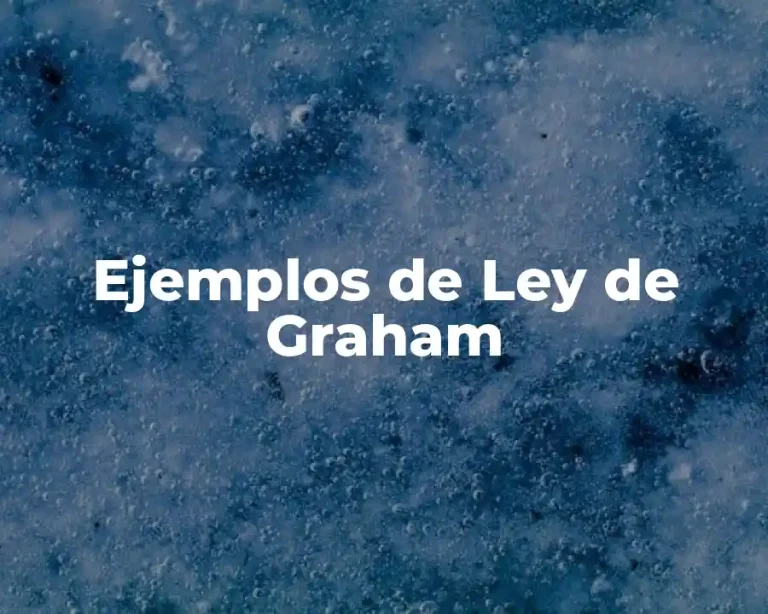 Ejemplos de Ley de Graham