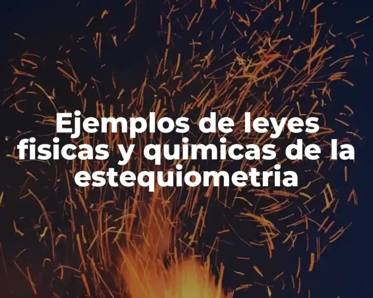 Ejemplos de leyes fisicas y quimicas de la estequiometria