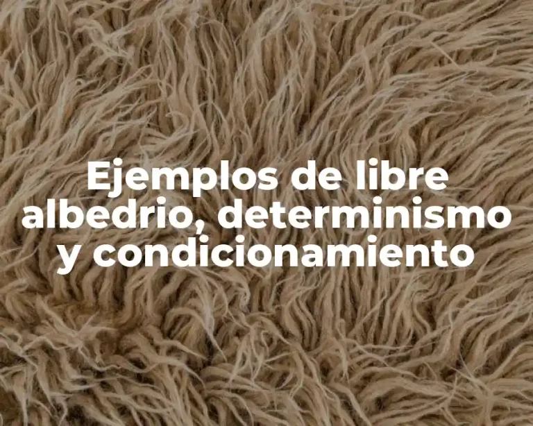 Ejemplos de libre albedrio, determinismo y condicionamiento