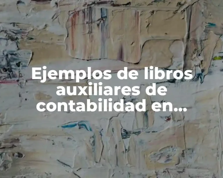 Ejemplos de libros auxiliares de contabilidad en Colombia