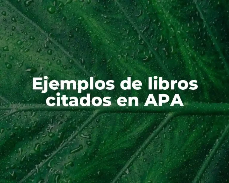 Ejemplos de libros citados en APA