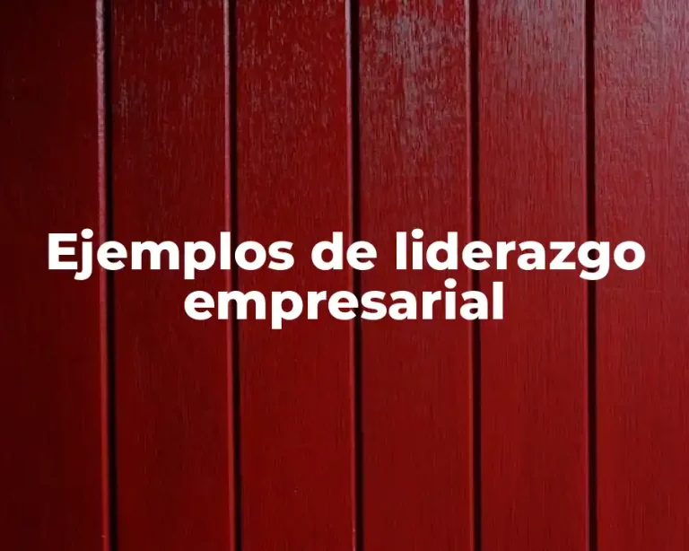 Ejemplos de liderazgo empresarial