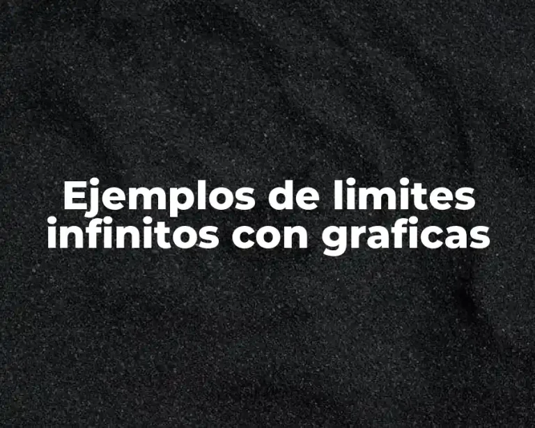 Ejemplos de limites infinitos con graficas
