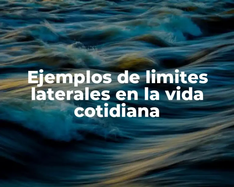 Ejemplos de limites laterales en la vida cotidiana