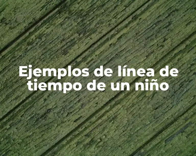 Ejemplos de línea de tiempo de un niño