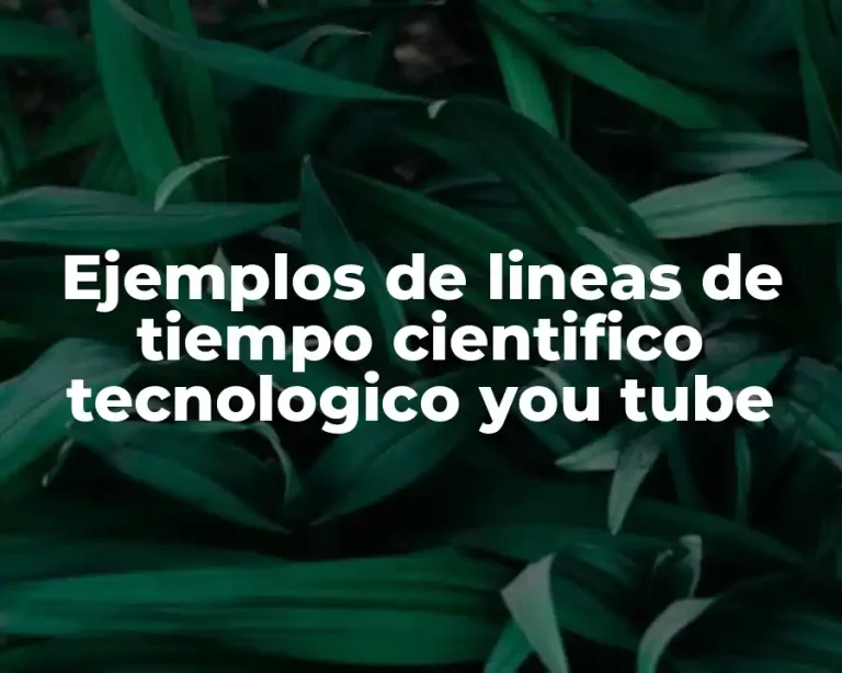 Ejemplos de lineas de tiempo cientifico tecnologico you tube