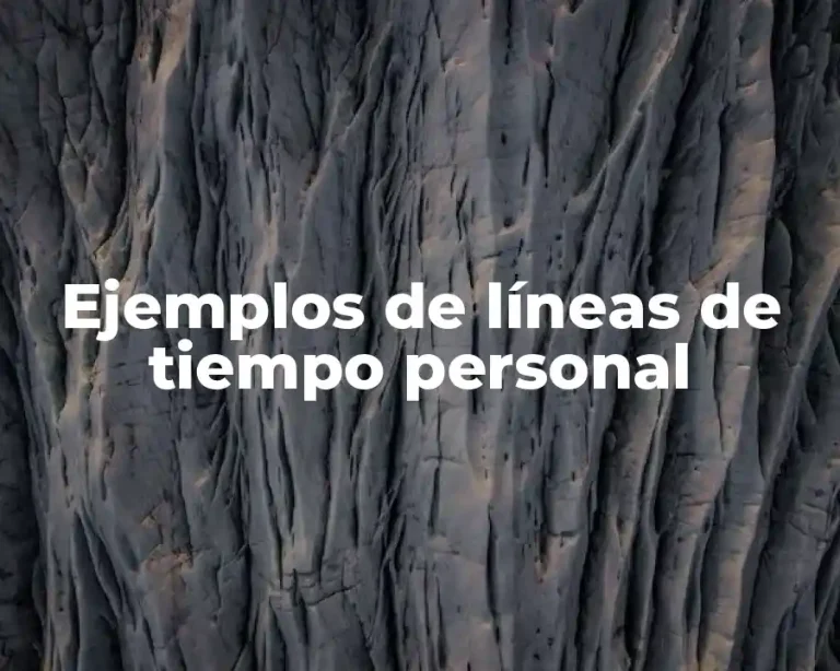 Ejemplos de líneas de tiempo personal