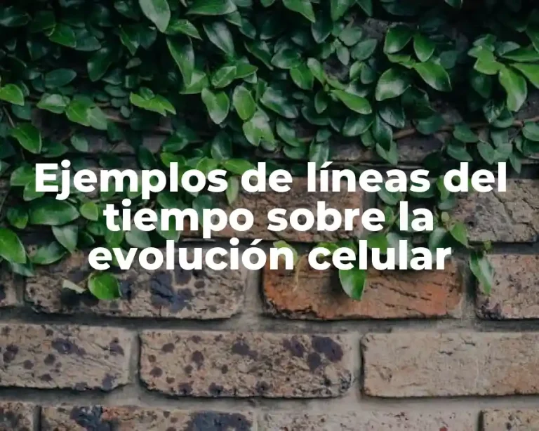 Ejemplos de líneas del tiempo sobre la evolución celular