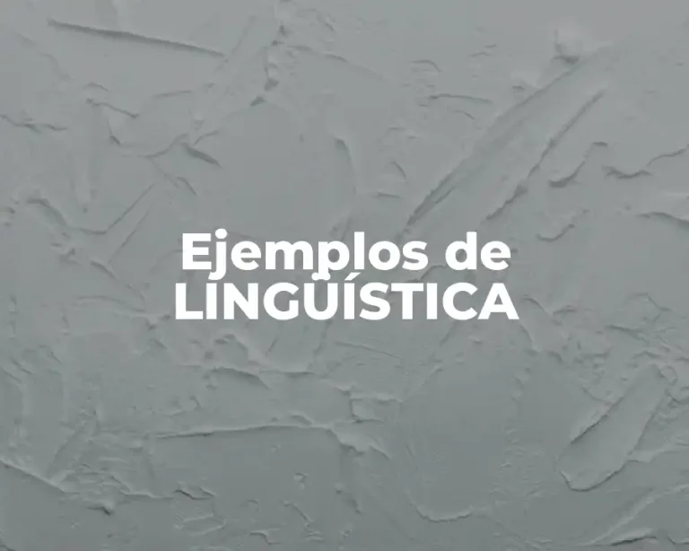 Ejemplos de LINGÜÍSTICA