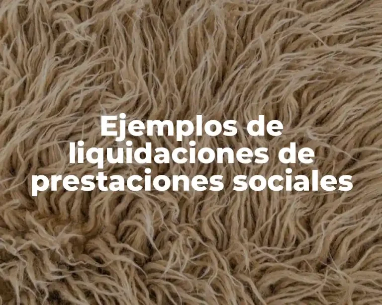 Ejemplos de liquidaciones de prestaciones sociales