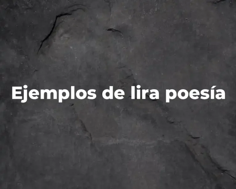 Ejemplos de lira poesía