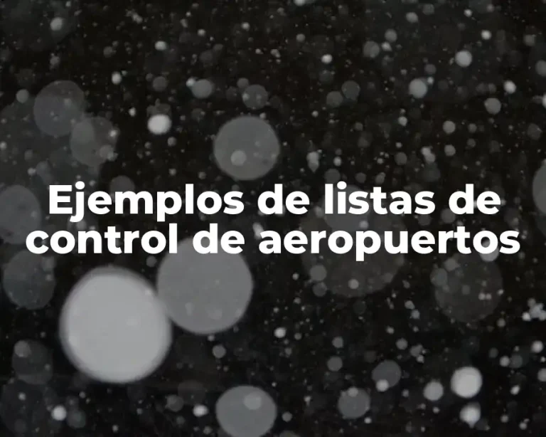 Ejemplos de listas de control de aeropuertos