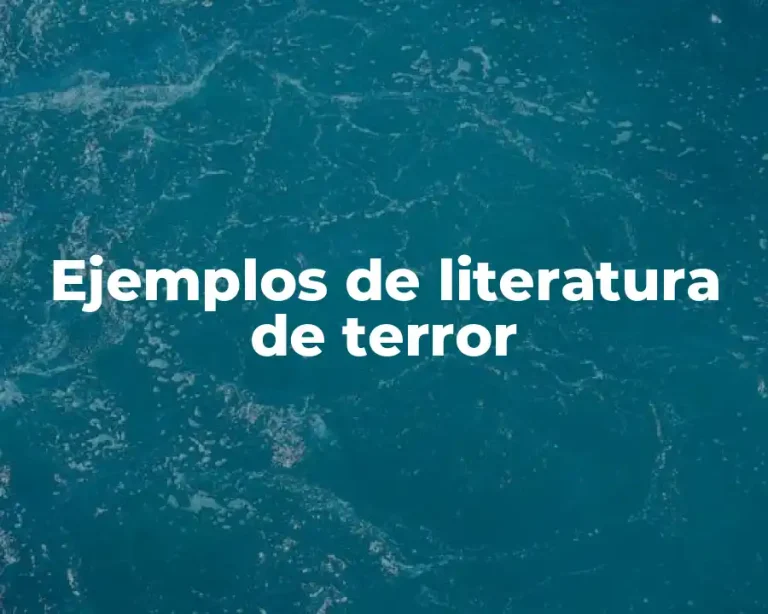 Ejemplos de literatura de terror