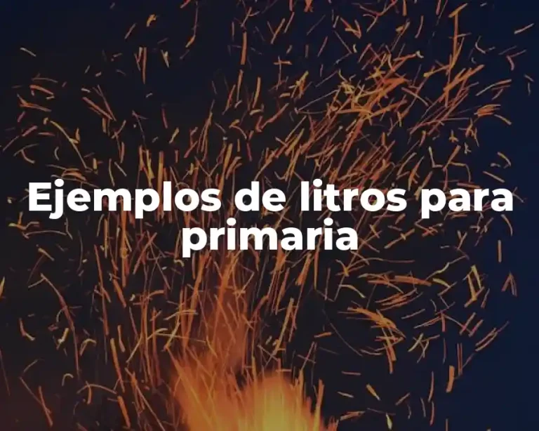 Ejemplos de litros para primaria