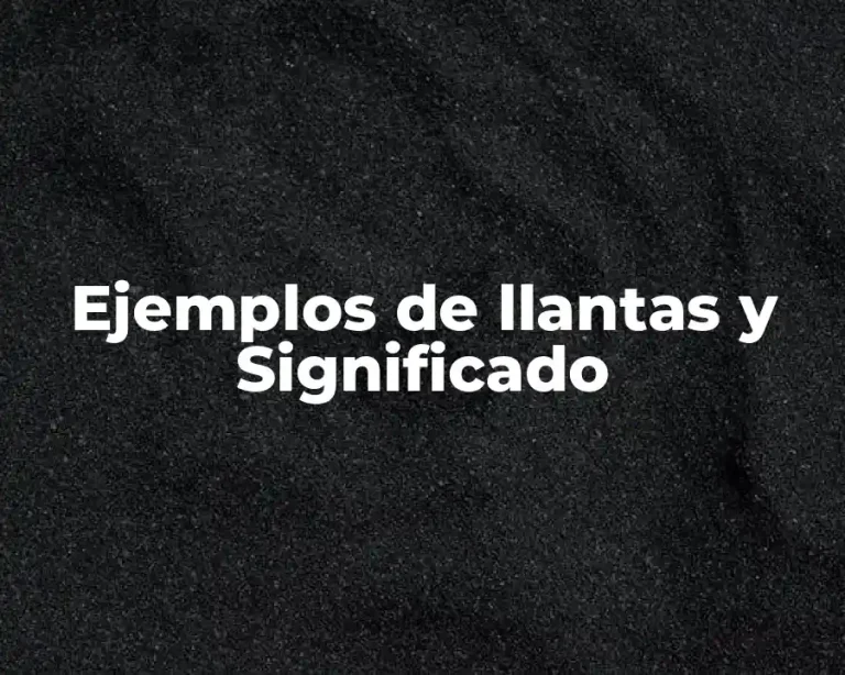 Ejemplos de llantas y Significado