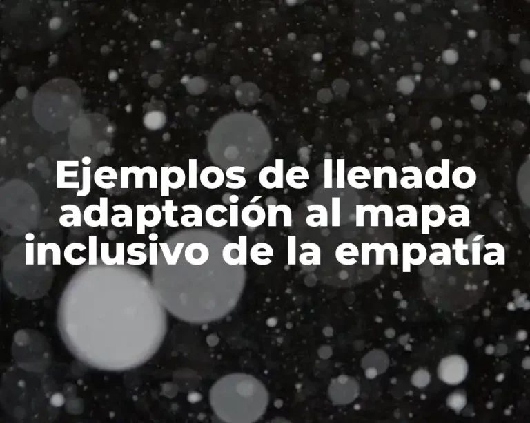 Ejemplos de llenado adaptación al mapa inclusivo de la empatía
