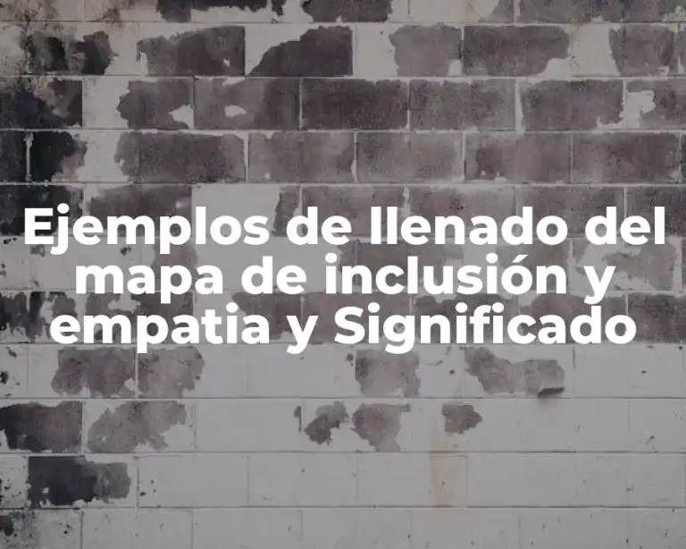 Ejemplos de llenado del mapa de inclusión y empatia y Significado