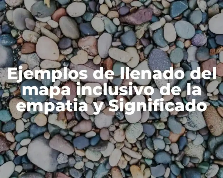 Ejemplos de llenado del mapa inclusivo de la empatia y Significado