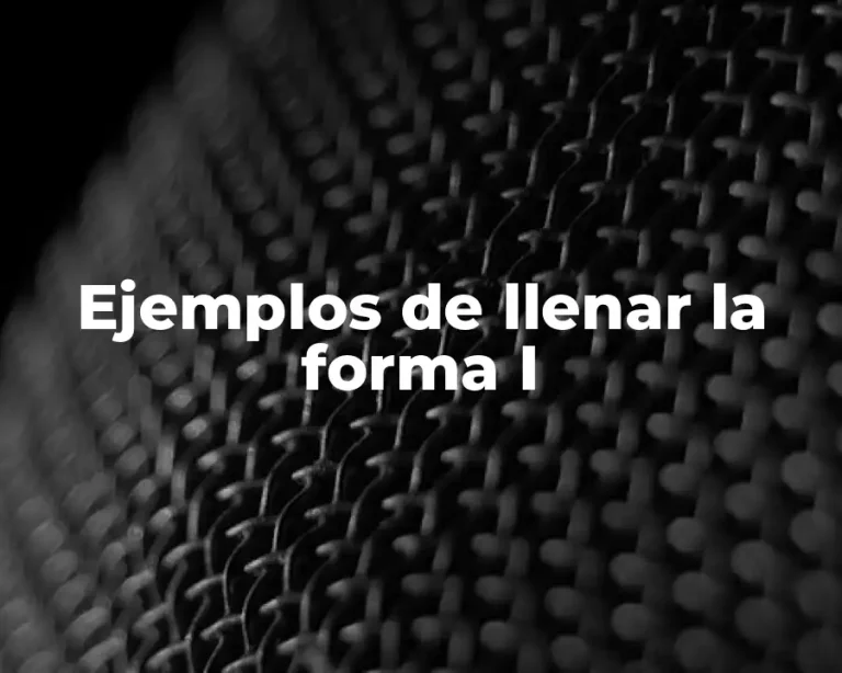Ejemplos de llenar la forma I