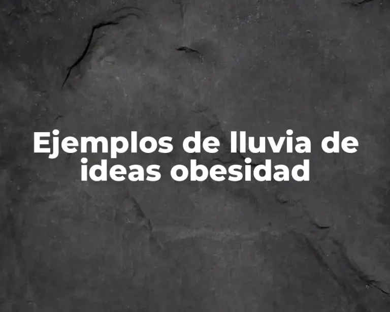 Ejemplos de lluvia de ideas obesidad