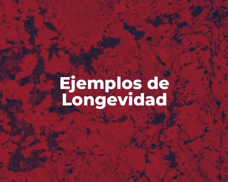 Ejemplos de Longevidad