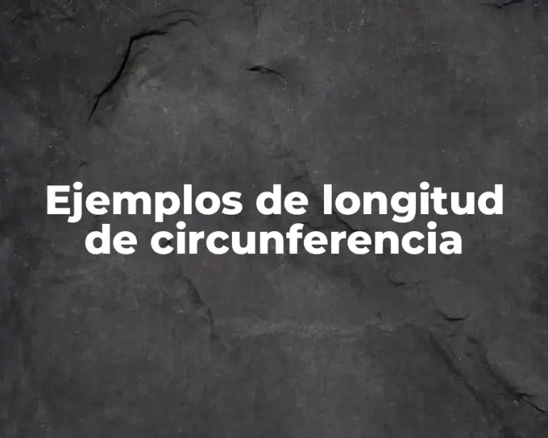 Ejemplos de longitud de circunferencia