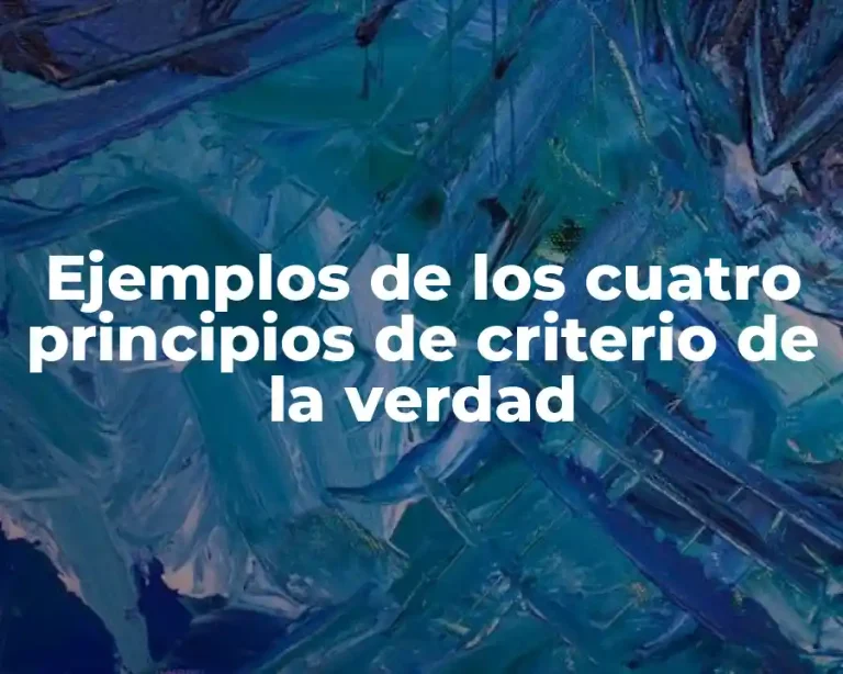 Ejemplos de los cuatro principios de criterio de la verdad