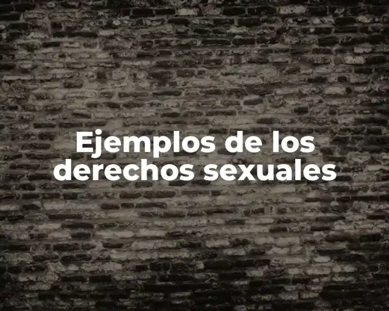 Ejemplos de los derechos sexuales