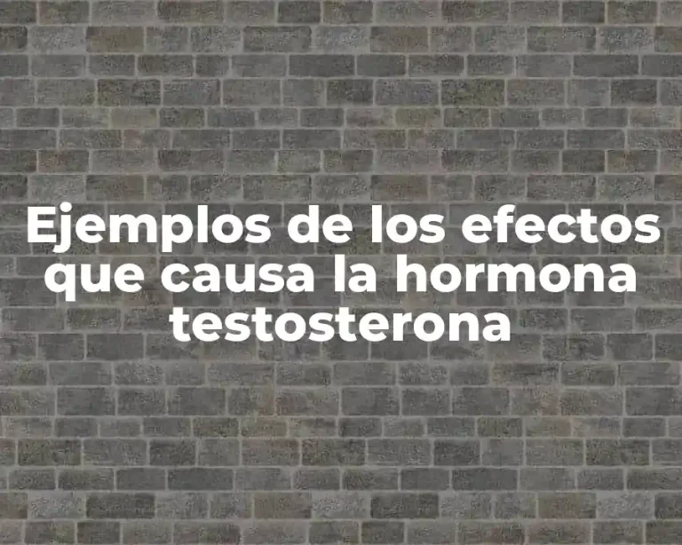 Ejemplos de los efectos que causa la hormona testosterona