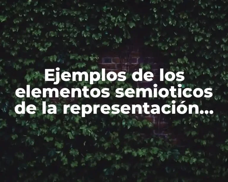 Ejemplos de los elementos semioticos de la representación teatral