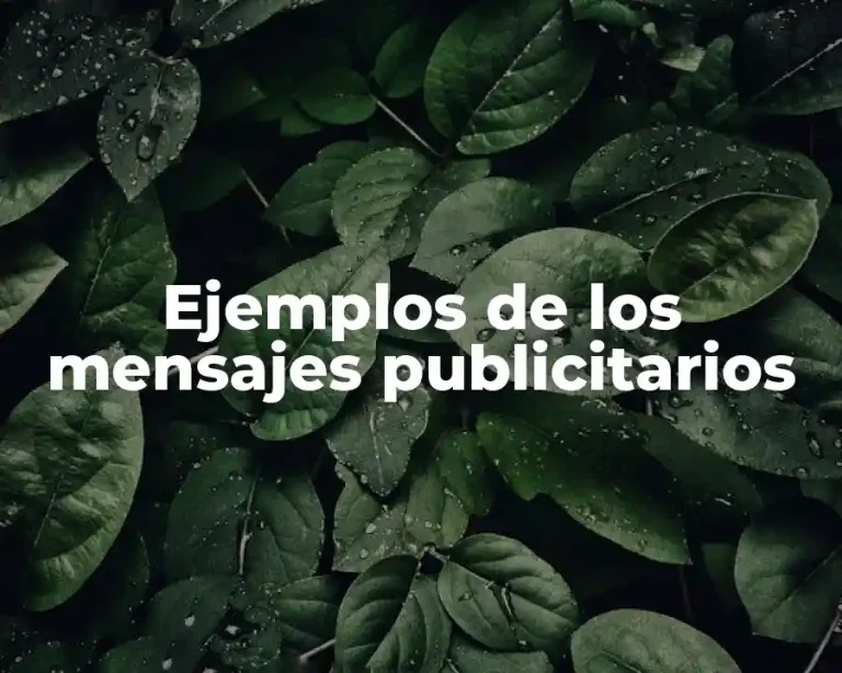 Ejemplos de los mensajes publicitarios