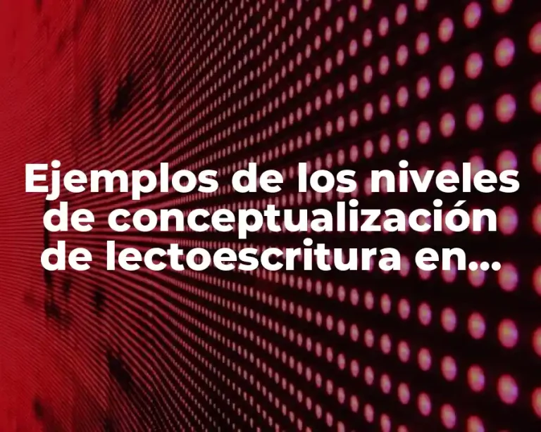 Ejemplos de los niveles de conceptualización de lectoescritura en México y Significado