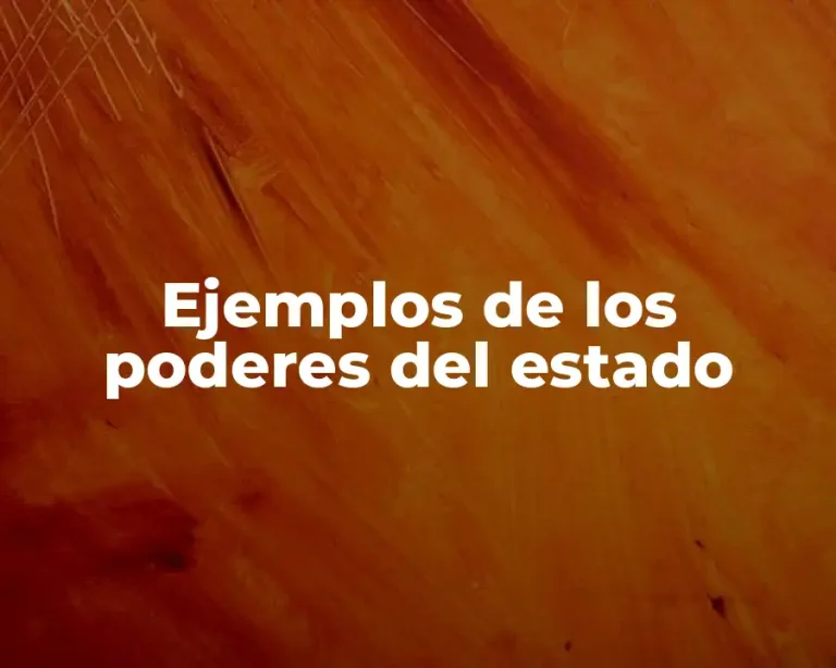 Ejemplos de los poderes del estado