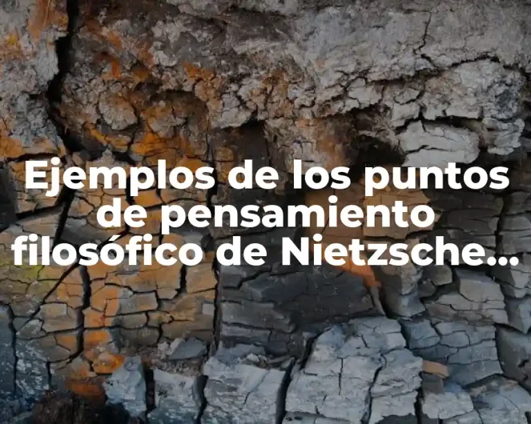 Ejemplos de los puntos de pensamiento filosófico de Nietzsche y Significado