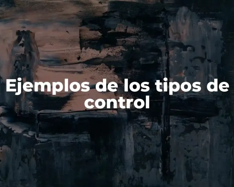 Ejemplos de los tipos de control