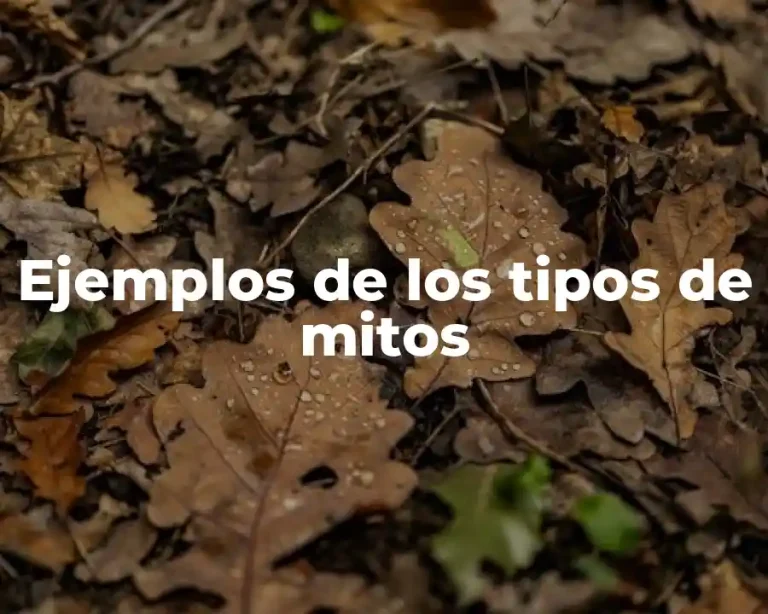 Ejemplos de los tipos de mitos