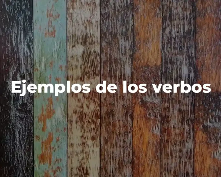 Ejemplos de los verbos